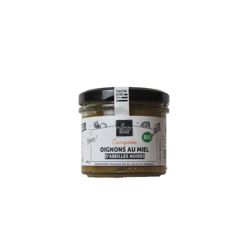 Compotée bio d'oignons au miel d'abeilles noires 100g