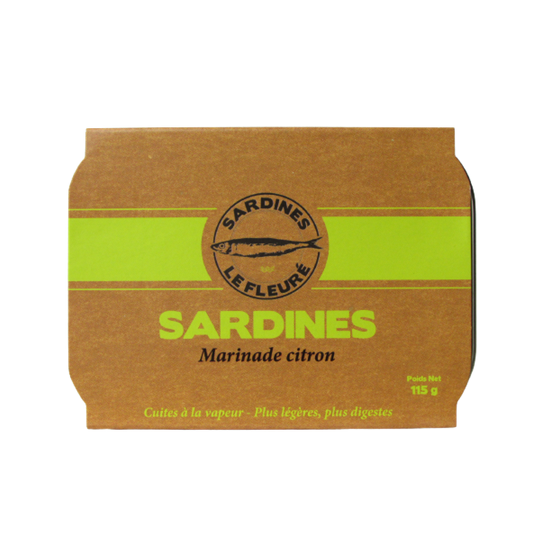 Sardines en boîte au citron 115g