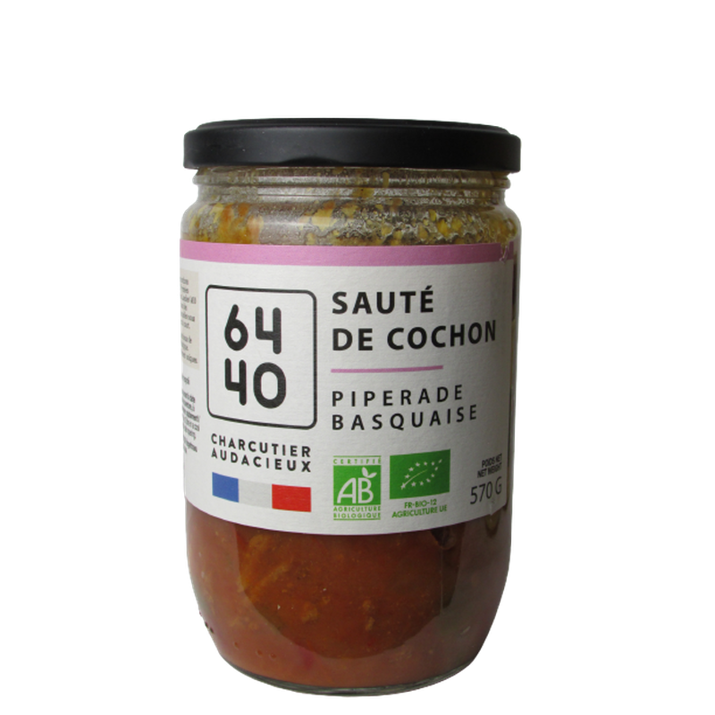 Sauté de cochon bio et piperade basquaise 570g