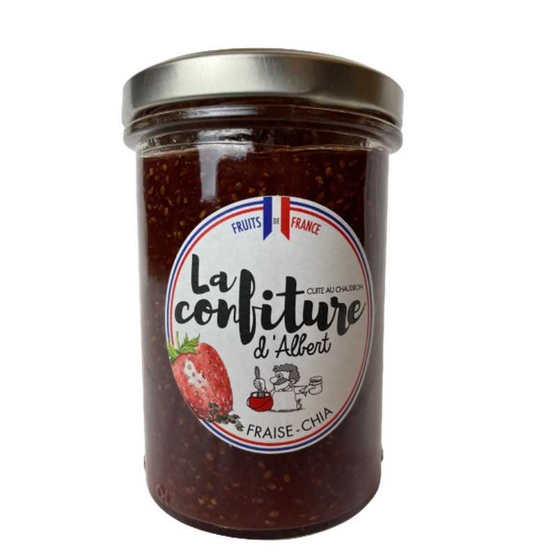 Confiture fraise graines de chia bio 240g