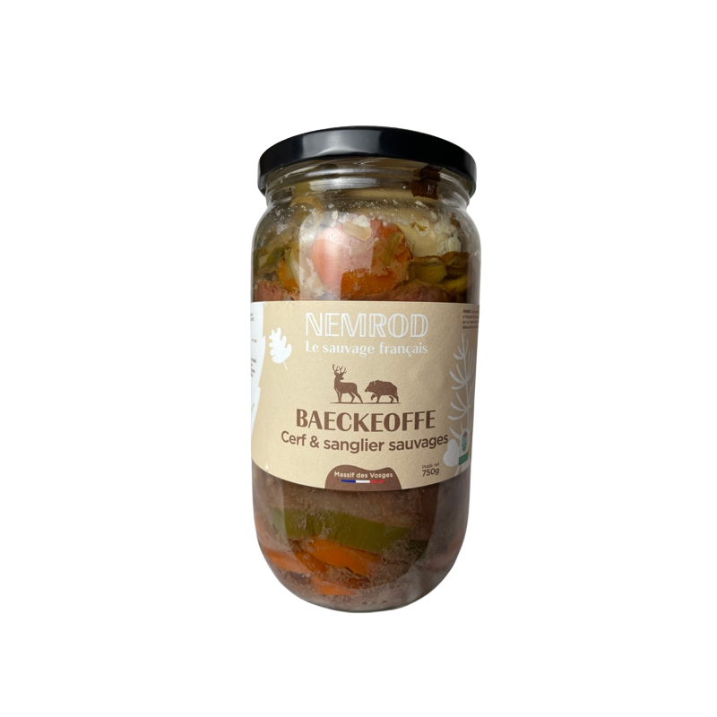 Baeckeoffe de sanglier et de cerf sauvage 750g