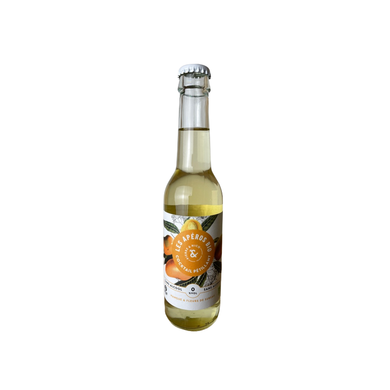 Cocktail pétillant sans alcool Mangue et fleurs de Sureau 27,5cl